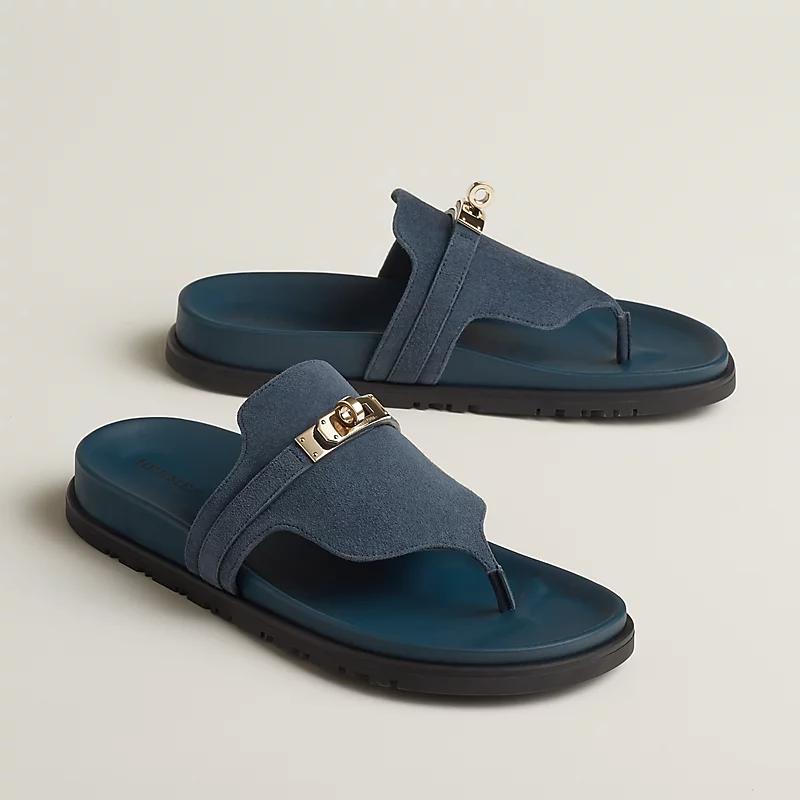 Dép Hermes Empire Sandal Nữ Xanh Navy